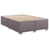 vidaXL Κρεβάτι Boxspring με Στρώμα Γκρι 140x190εκ. από Συνθετικό Δέρμα