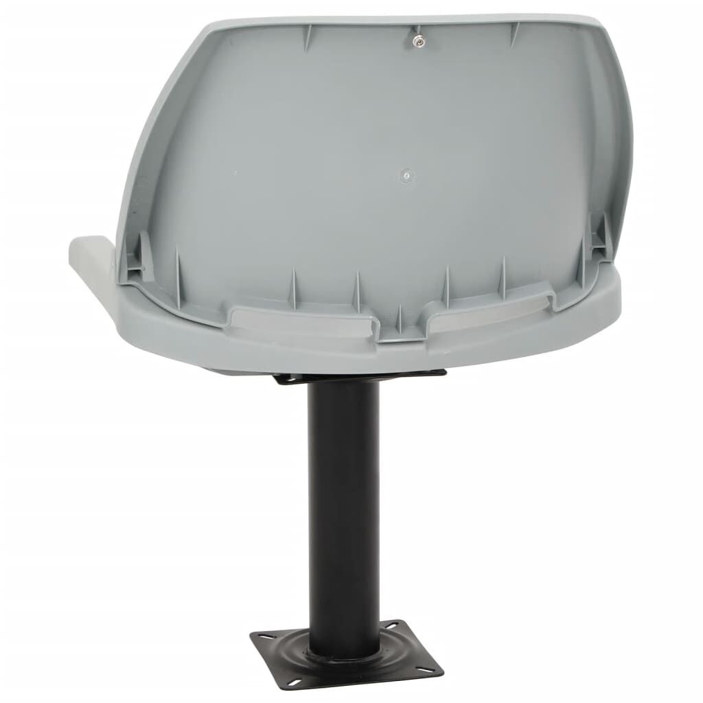 vidaXL Κάθισμα Σκάφους Πτυσσόμ. 4 τεμ. Γκρι 48x51x41 εκ Χωρίς Μαξιλάρι