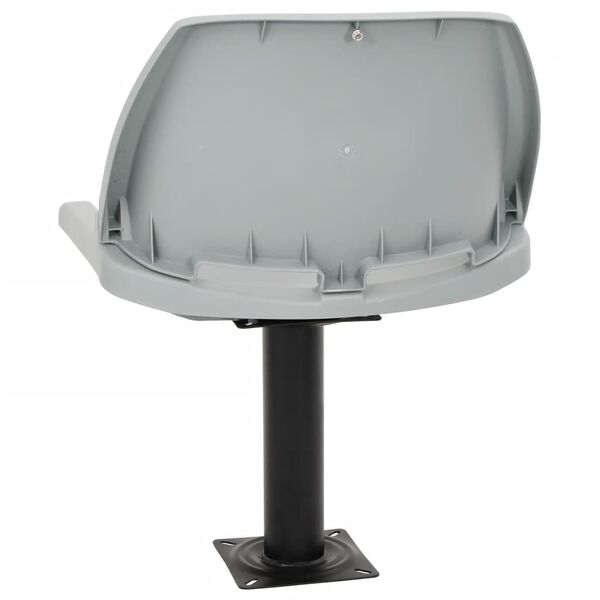 vidaXL Κάθισμα Σκάφους Πτυσσόμ. 4 τεμ. Γκρι 48x51x41 εκ Χωρίς Μαξιλάρι