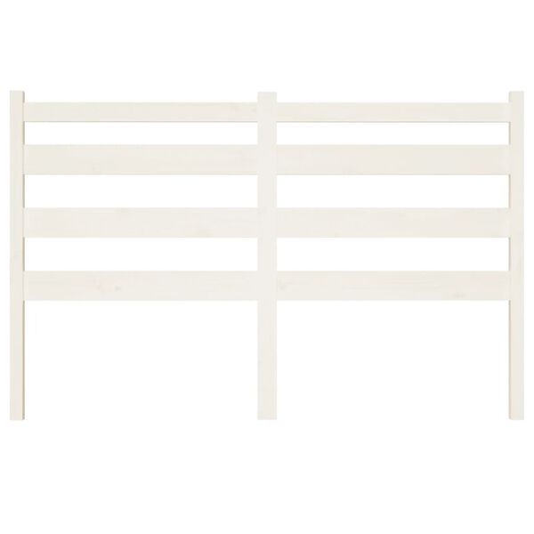 vidaXL Κεφαλάρι Κρεβατιού Λευκό 166 x 4 x 100 εκ. Μασίφ Ξύλο Πεύκου