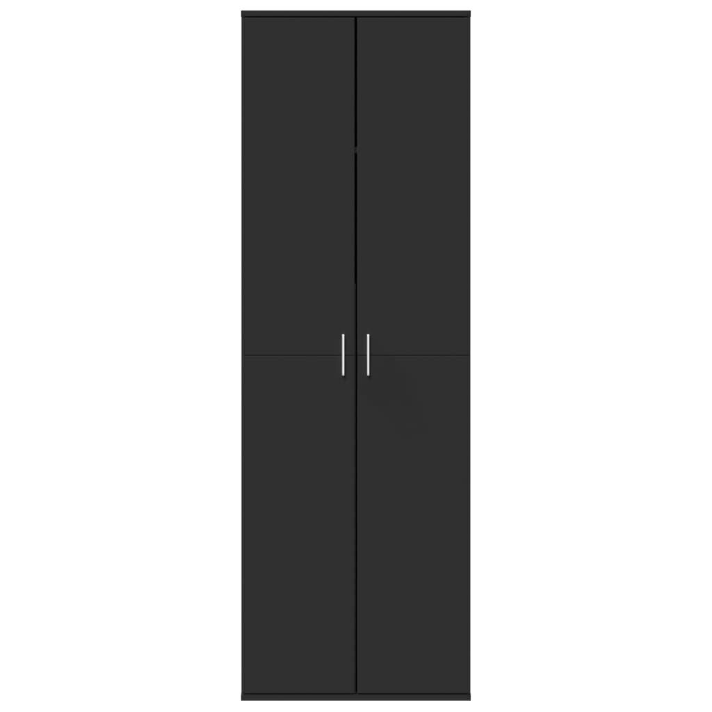 vidaXL Ντουλάπα Μαύρη 60 x 35 x 180 εκ. από Επεξ. Ξύλο
