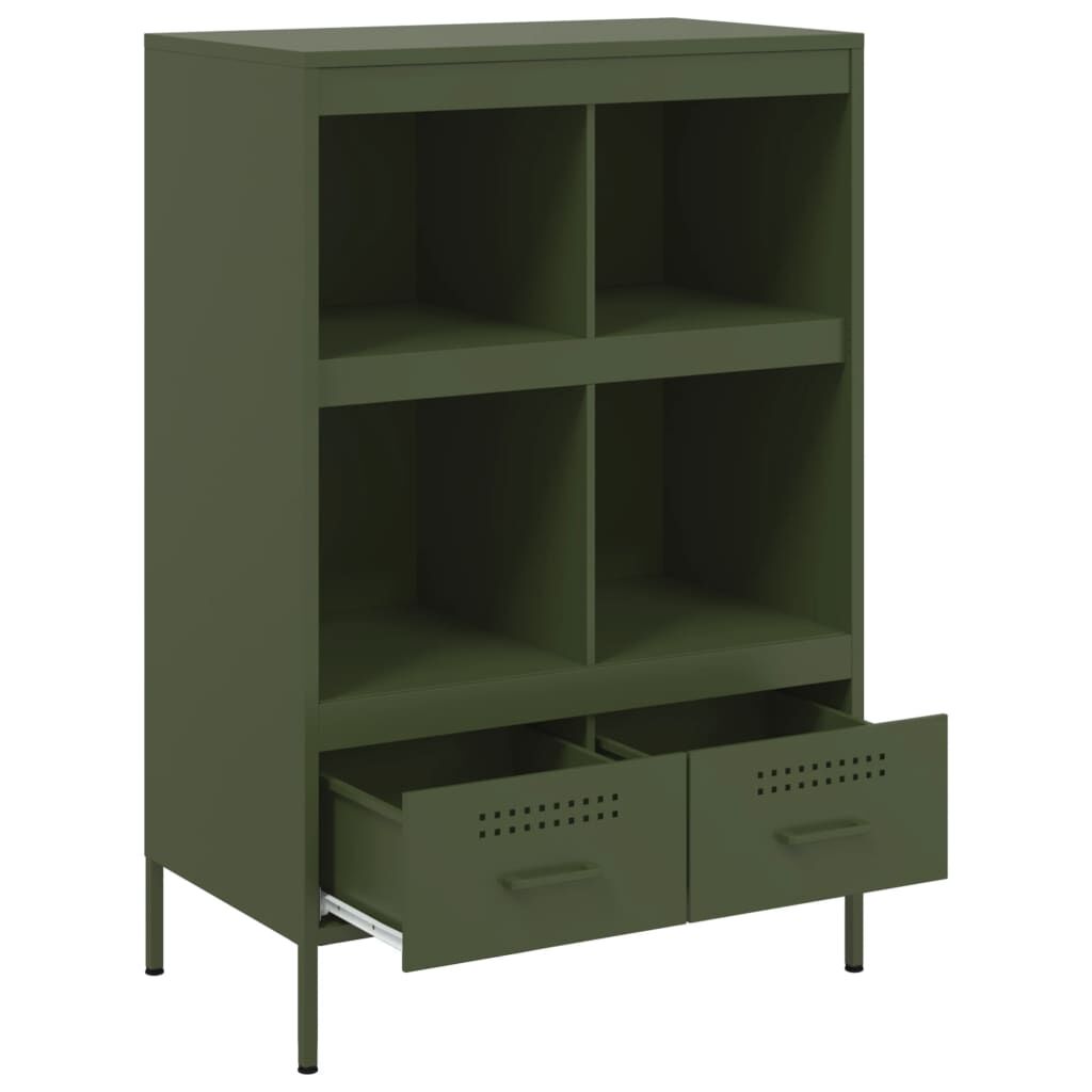 vidaXL Ντουλάπι Πράσινο Λαδί 68x39x101,5 εκ. από Ατσάλι