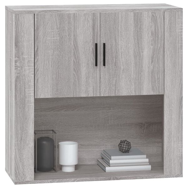 vidaXL Ντουλάπι Τοίχου Γκρι Sonoma 80x33x80 εκ. Επεξεργασμένο Ξύλο