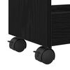 vidaXL Ντουλαπιού με τροχούς Μαύρη Οξυά 60 x 22 x 79 εκ