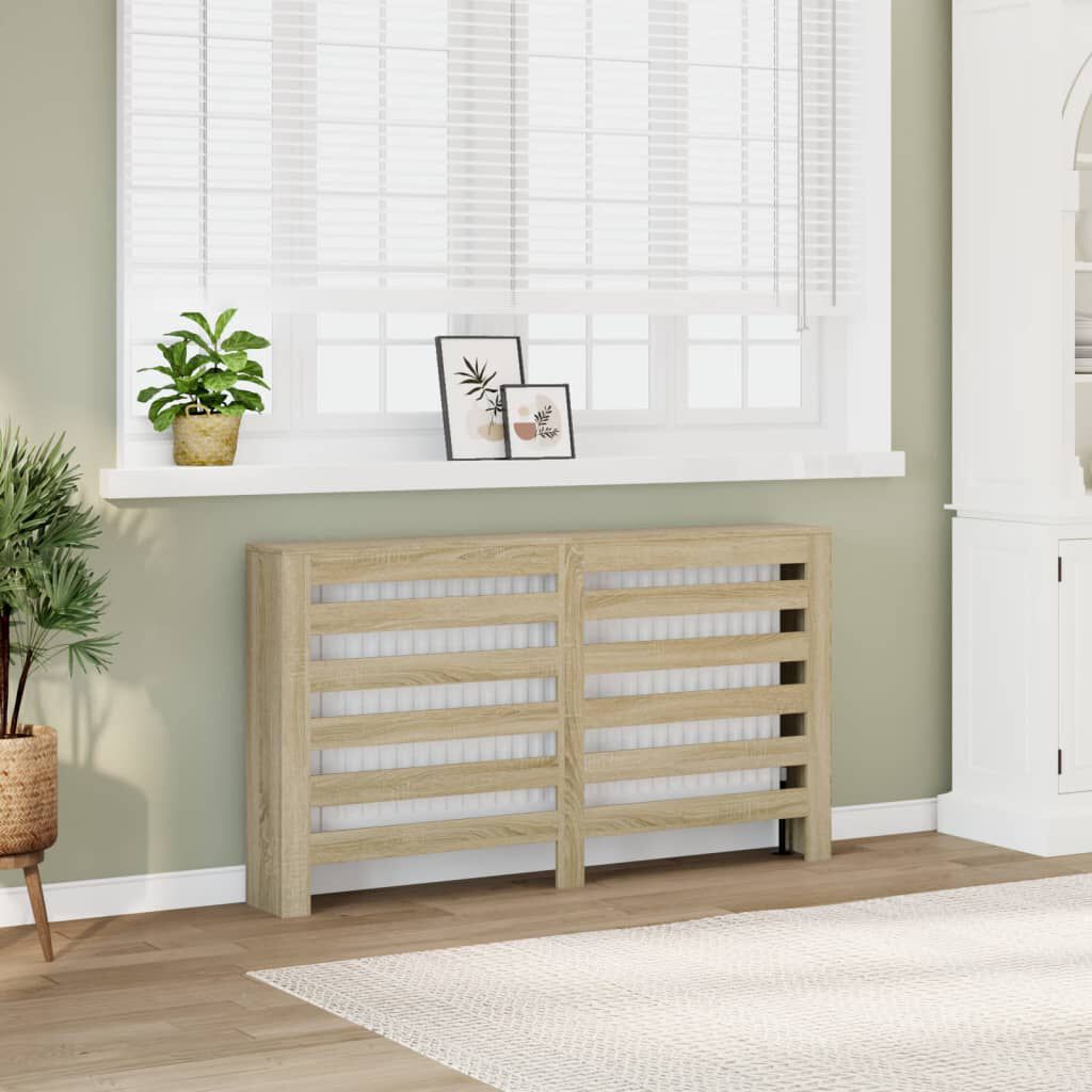 vidaXL Κάλυμμα Καλοριφέρ Sonoma Δρυς 149x20x82 εκ. Επεξεργασμένο Ξύλο