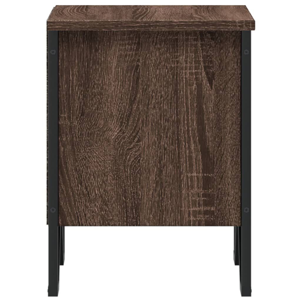 vidaXL Κομοδίνο Χρώμα Καφέ Δρυς 40 x 30 x 40 εκ. Επεξεργασμένο Ξύλο