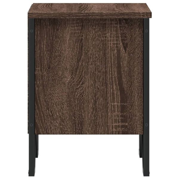vidaXL Κομοδίνο Χρώμα Καφέ Δρυς 40 x 30 x 40 εκ. Επεξεργασμένο Ξύλο
