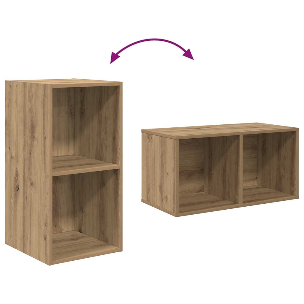vidaXL Τηλεοπτική Κάβα Τοίχου 4 pcs artisan δρυς 37 x 37 x 72 εκ