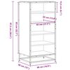 vidaXL Παπουτσοθήκη Καπνιστή Δρυς 48x38x97,5 εκ. Επεξεργασμένο Ξύλο