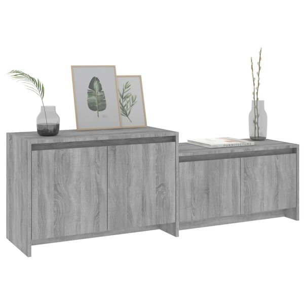 vidaXL Έπιπλο Τηλεόρασης Γκρι Sonoma 146,5x35x50 εκ. Επεξεργ. Ξύλο