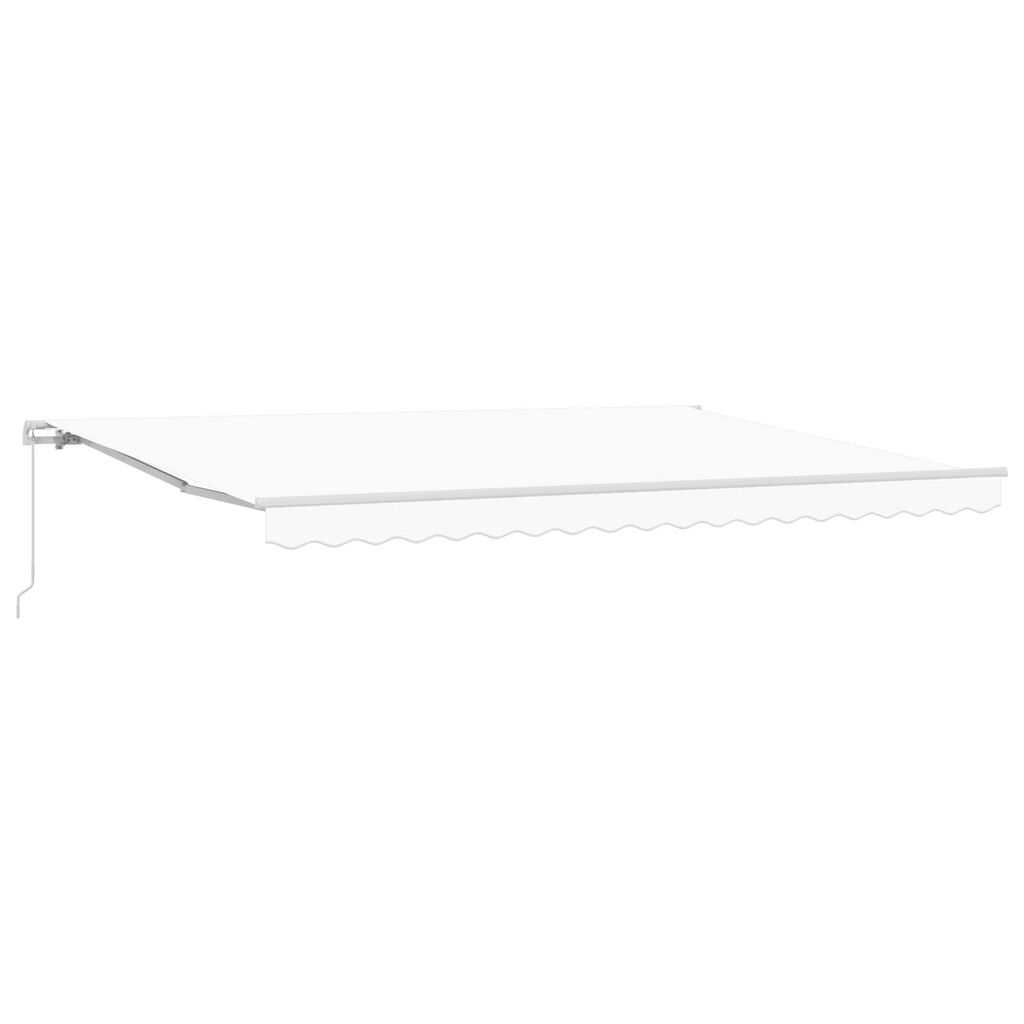 vidaXL Χειροκίνητη Ανασυρόμενη Τέντα Λευκή 450x300 cm
