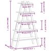 vidaXL Ραφιέρα 5 Επιπέδων Σχήμα Α 110x40x180,5 εκ. Μασίφ Ξύλο Πεύκου