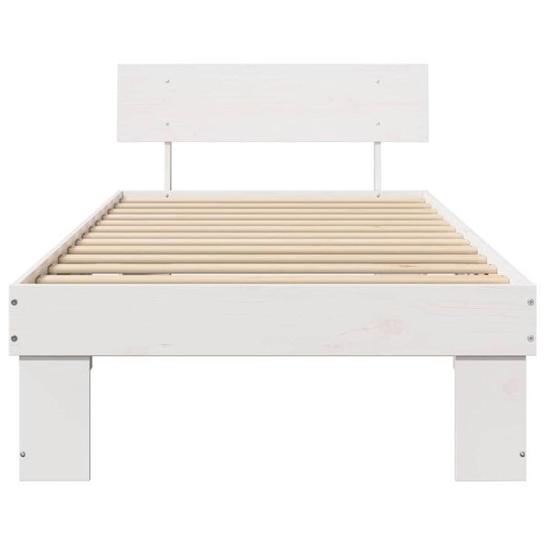 vidaXL Σκελετός Κρεβατιού Λευκό 100 x 200 cm Μασίφ ξύλο πεύκου