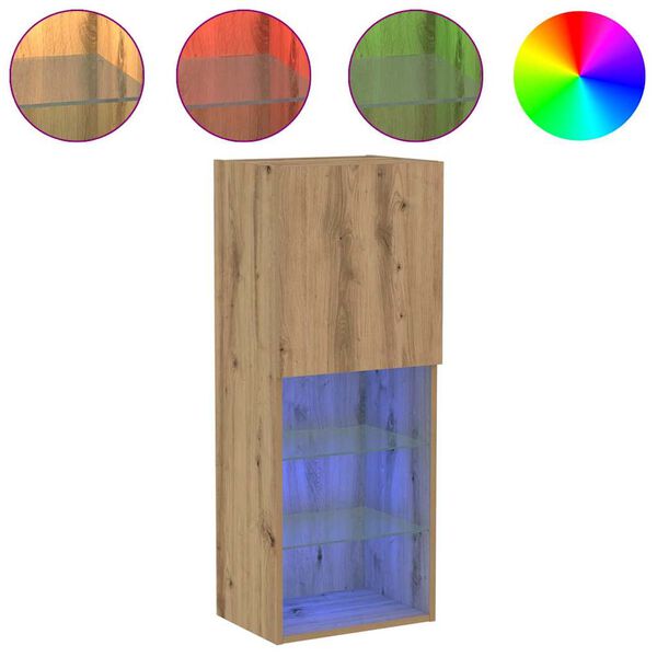 vidaXL Κρεμαστός θρανίο τηλεόρασης artisan δρυς 40,5 x 30 x 102 εκ.