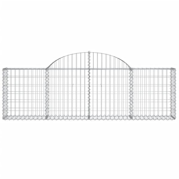 vidaXL Συρματοκιβώτια Τοξωτά 9 τεμ. 200x30x60/80 εκ. Γαλβαν. Ατσάλι