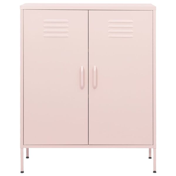 vidaXL Ντουλάπι Αποθήκευσης Ροζ 80 x 35 x 101,5 εκ. Ατσάλινο