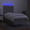 vidaXL &Kappa;&rho;&epsilon;&beta;ά&tau;&iota; Boxspring &mu;&epsilon; &Sigma;&tau;&rho;ώ&mu;&alpha; & LED &Alpha;&nu;.&Gamma;&kappa;&rho;&iota; 100x200&epsilon;&kappa;. &Upsilon;&phi;&alpha;&sigma;&mu;ά&tau;&iota;&nu;&omicron;