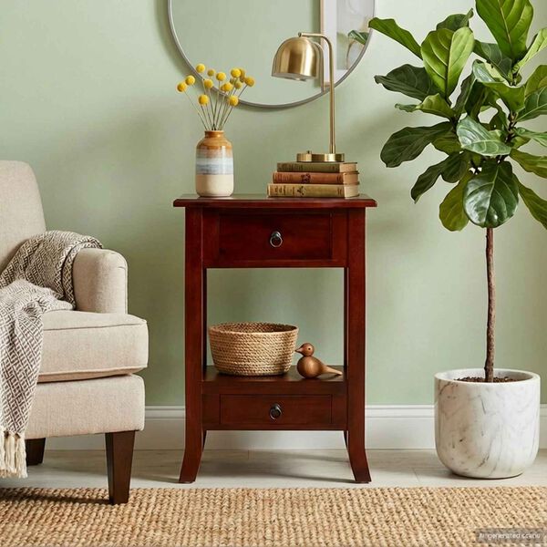 vidaXL &Tau;&rho;&alpha;&pi;έ&zeta;&iota; &kappa;&omicron;&nu;&sigma;ό&lambda;&alpha;&sigmaf; &Kappa;&alpha;&phi;έ 50 x 29,5 x 76 &epsilon;&kappa;. &Sigma;&tau;&epsilon;&rho;&epsilon;ό &xi;ύ&lambda;&omicron; &Mu;&alpha;ό&nu;&iota;