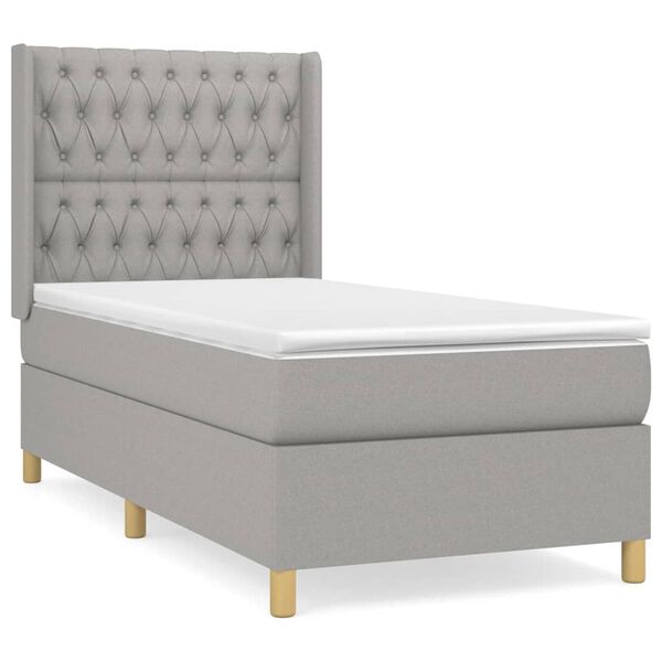 vidaXL &Kappa;&rho;&epsilon;&beta;ά&tau;&iota; Boxspring &mu;&epsilon; &Sigma;&tau;&rho;ώ&mu;&alpha; &Alpha;&nu;&omicron;&iota;&chi;&tau;ό &Gamma;&kappa;&rho;&iota; 90x200 &epsilon;&kappa;. &Upsilon;&phi;&alpha;&sigma;&mu;ά&tau;&iota;&nu;&omicron;