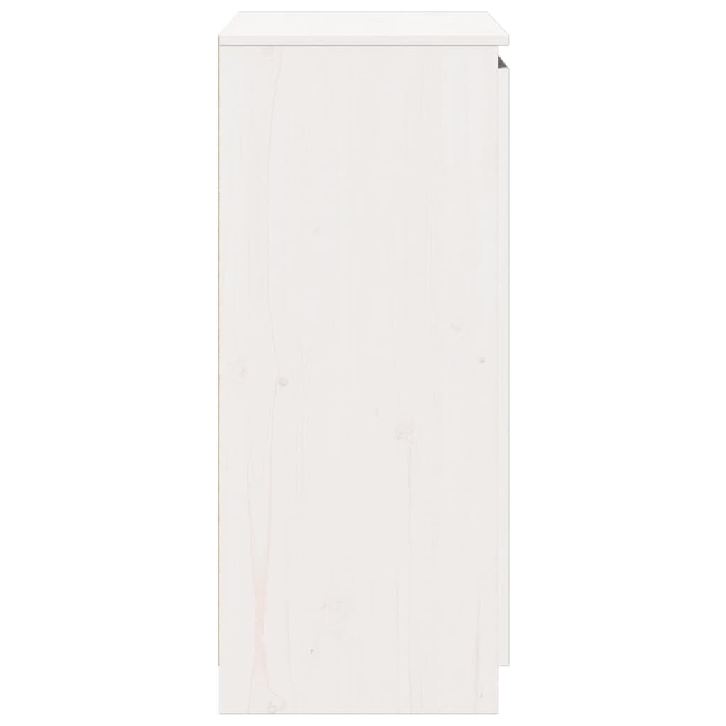 vidaXL Ντουλάπι Λευκό 60 x 36 x 84 εκ. από Μασίφ Ξύλο Πεύκου