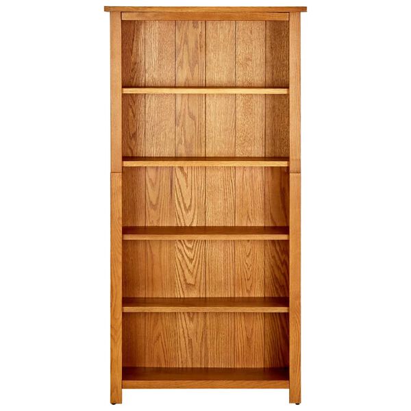 vidaXL Βιβλιοθήκη με 5 Επίπεδα 70 x 22 x 140 εκ. από Μασίφ Ξύλο Δρυός