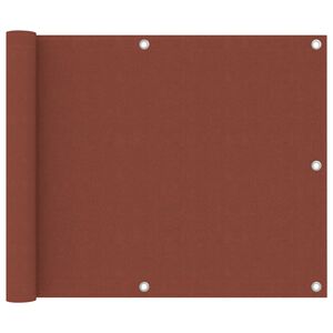 vidaXL Διαχωριστικό Βεράντας Τερακότα 75 x 300 εκ. Ύφασμα Oxford