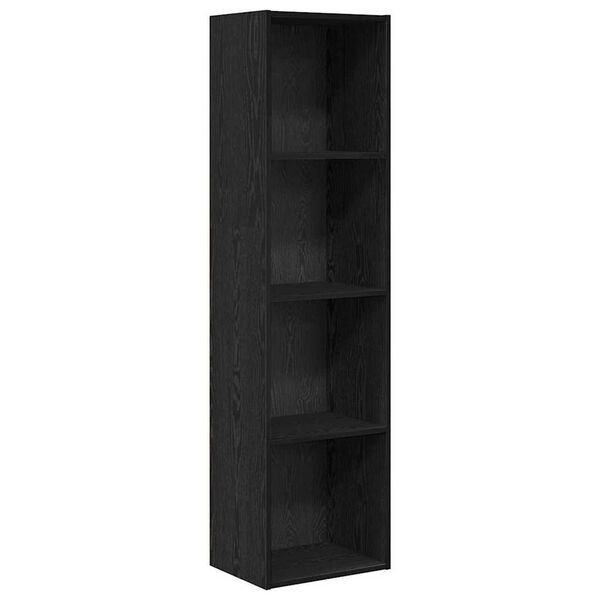 vidaXL Βιβλιοθήκη Μαύρη δρυς 40 x 30 x 152 εκ. Επεξεργασμένο ξύλο