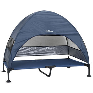 vidaXL Ανασηκωμένο Κρεβάτι Σκύλου Ναυτικό μπλε 127 x 81 x 108 εκ.