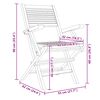vidaXL Καρέκλες Κήπου Πτυσσόμενες 2 τεμ. 55x62x90 εκ. Μασίφ Ξύλο Teak