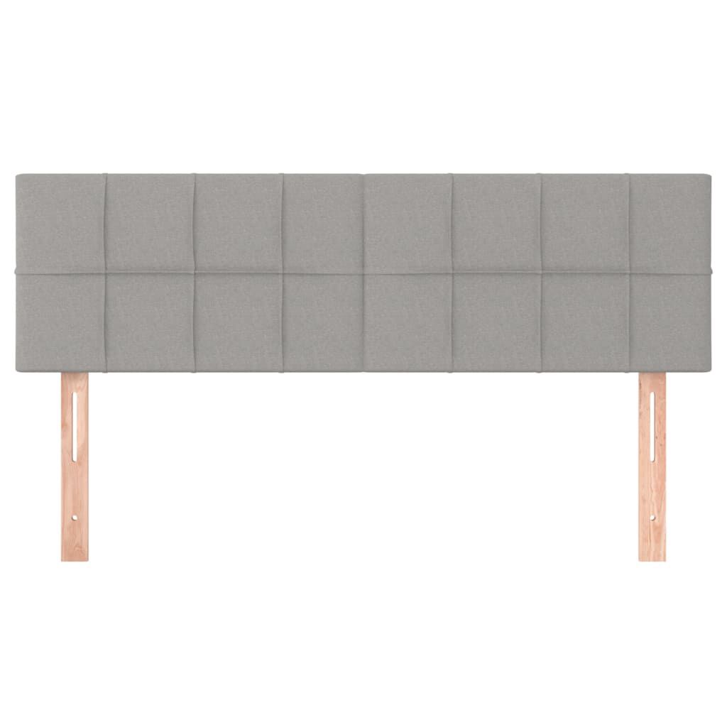vidaXL Κεφαλάρια Κρεβατιού 2 τεμ. Αν. Γκρι 72x5x78/88 εκ. Υφασμάτινα
