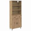 vidaXL Highboard 2 &tau;&mu;&chi;. Artisan Oak 69,5 x 32,5 x 180 &epsilon;&kappa;