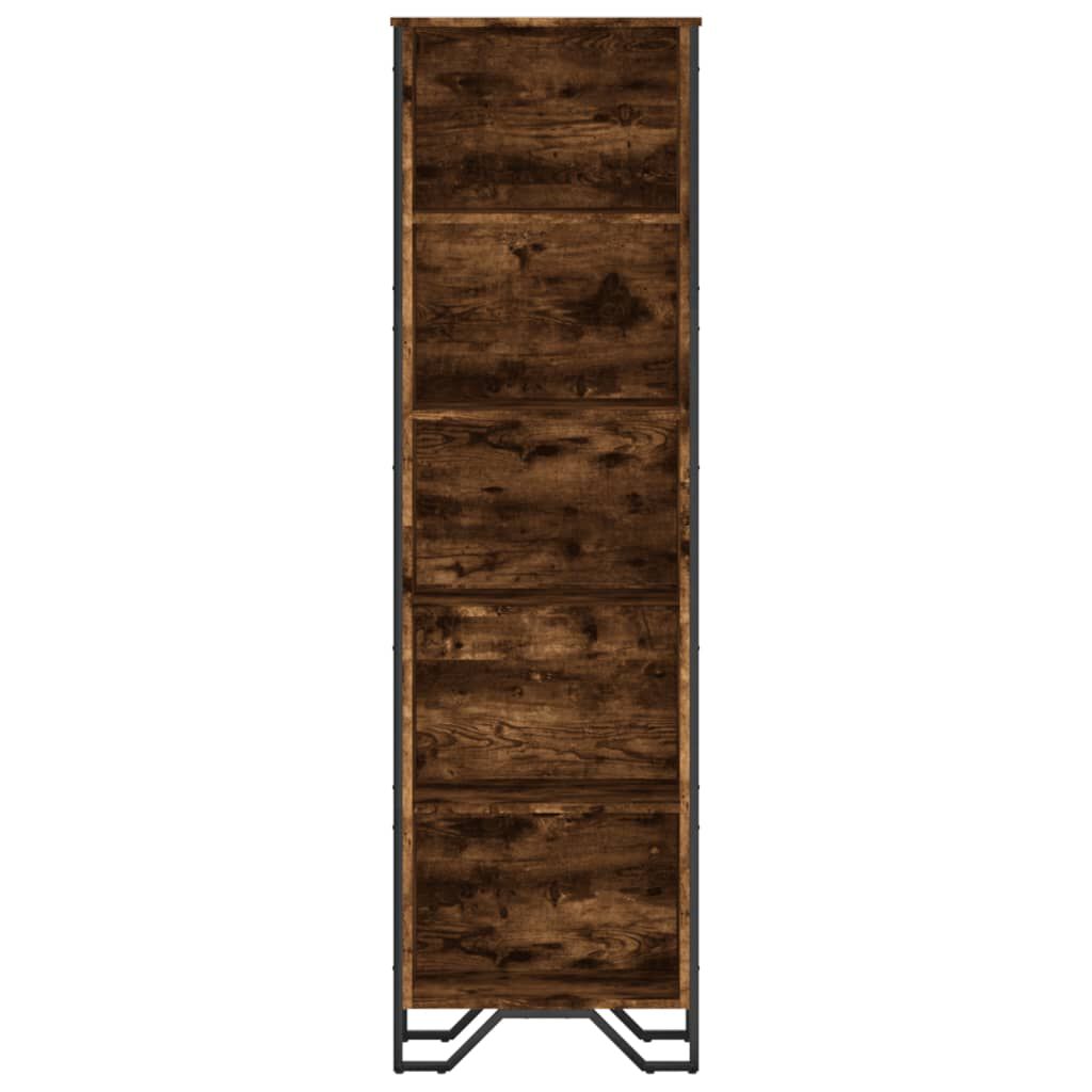 vidaXL Βιβλιοθήκη Καπνιστή Δρυς 50x31x169 εκ. από Επεξεργασμένο Ξύλο