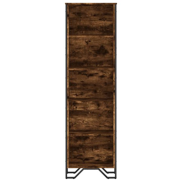 vidaXL Βιβλιοθήκη Καπνιστή Δρυς 50x31x169 εκ. από Επεξεργασμένο Ξύλο