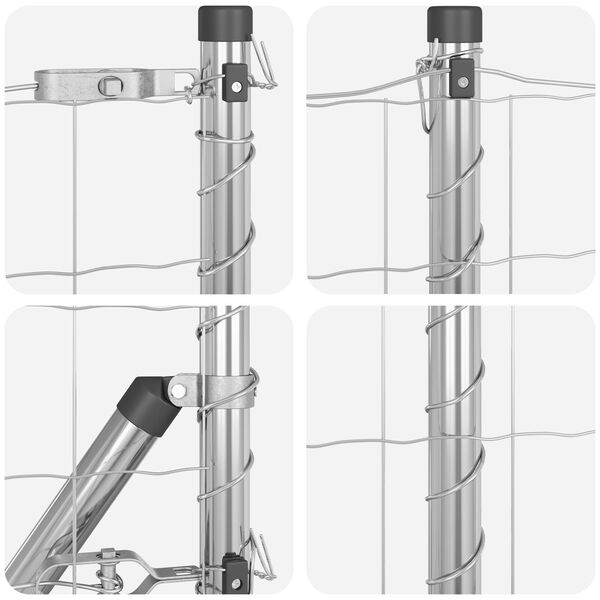 vidaXL Euro Fence με 7 αγκιστρώσεις 0.6x10 μ Γαλβανισμένος Χάλυβας
