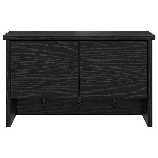vidaXL Τοίχου Κρεμάστρα Μαύρη δρυς 50 x 20 x 30 εκ. Επεξεργασμένο ξύλο