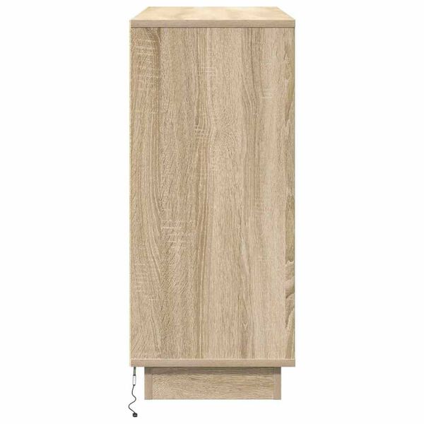 vidaXL Κομοδίνο με ράφι Δρύς Sonoma 90 x 32 x 75 εκ Επεξεργασμένο ξύλο