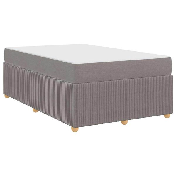 vidaXL Σκελετός Κρεβατιού με στρώμα Taupe 120 x 200 cm ύφασμα