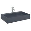 vidaXL Νιπτήρας Ανθρακί 60x38x11 εκ. Συνθετικός από Τεχνητό Μάρμαρο