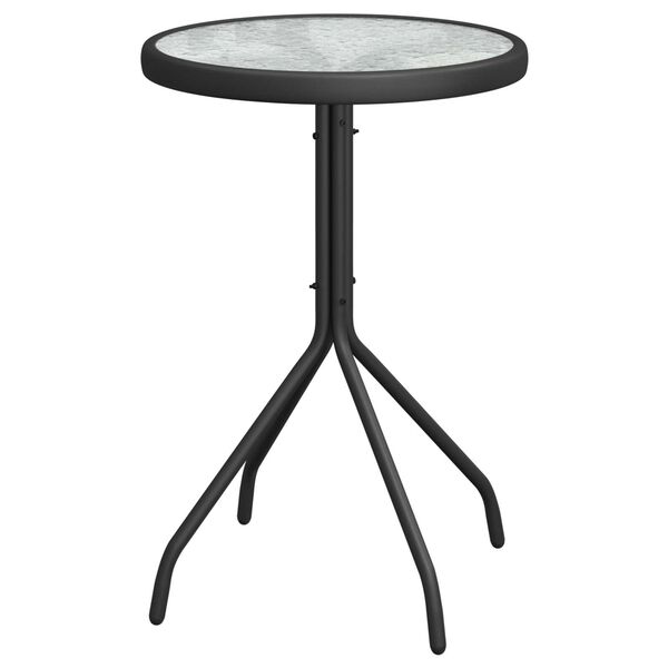 vidaXL Σετ Μπιστρό Κήπου 3 pcs Μαύρο Ατσάλι