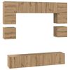 vidaXL &Sigma;&epsilon;&tau; &epsilon;&pi;ί&pi;&lambda;&omicron;&upsilon; &tau;&eta;&lambda;&epsilon;ό&rho;&alpha;&sigma;&eta;&sigmaf; 8 &tau;&mu;&chi;. Artisan Oak &Epsilon;&pi;&epsilon;&xi;&epsilon;&rho;&gamma;&alpha;&sigma;&mu;έ&nu;&omicron; &Xi;ύ&lambda;&omicron;