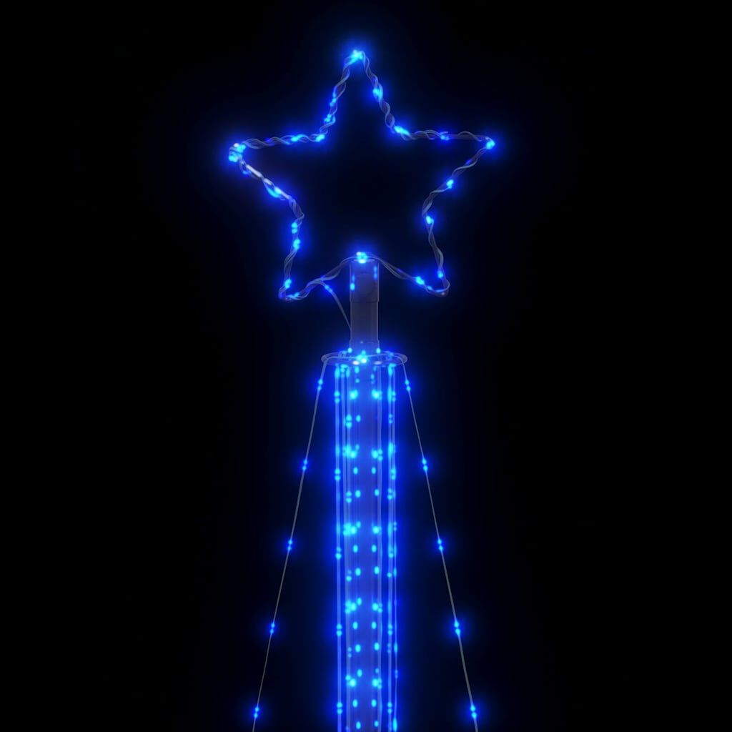 vidaXL Χριστουγεννιάτικο δέντρο LED 525 LED μπλε 302 εκ.