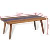vidaXL Τραπεζάκι Σαλονιού 100 x 50 x 40 εκ. από Ξύλο Teak και Ρητίνη