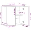 vidaXL Βάση Ενυδρείου Καπνιστή Δρυς 81x36x73 εκ. Επεξεργασμένο Ξύλο