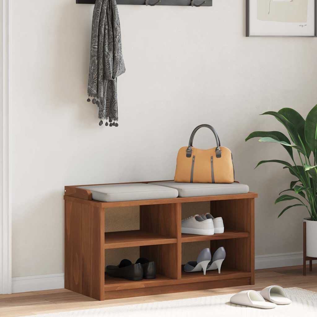 vidaXL Πάγκος διαδρόμου "SANDNES" 87x40x50 εκ. Πεύκο μασίφ ξύλο