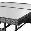 vidaXL Τραπέζι Κήπου Μαύρο 140 x 80 x 74 εκ. από Συνθετικό Ρατάν