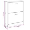 vidaXL Παπουτσοθήκη Λευκή 59 x 17 x 81 εκ. από Επεξεργασμένο Ξύλο