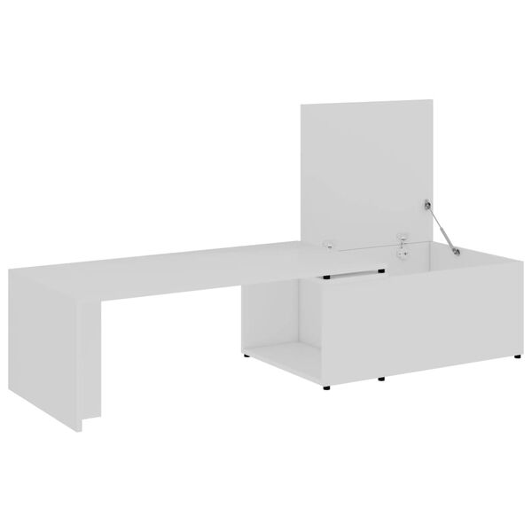 vidaXL Τραπεζάκι Σαλονιού Λευκό 150 x 50 x 35 εκ. από Επεξ. Ξύλο