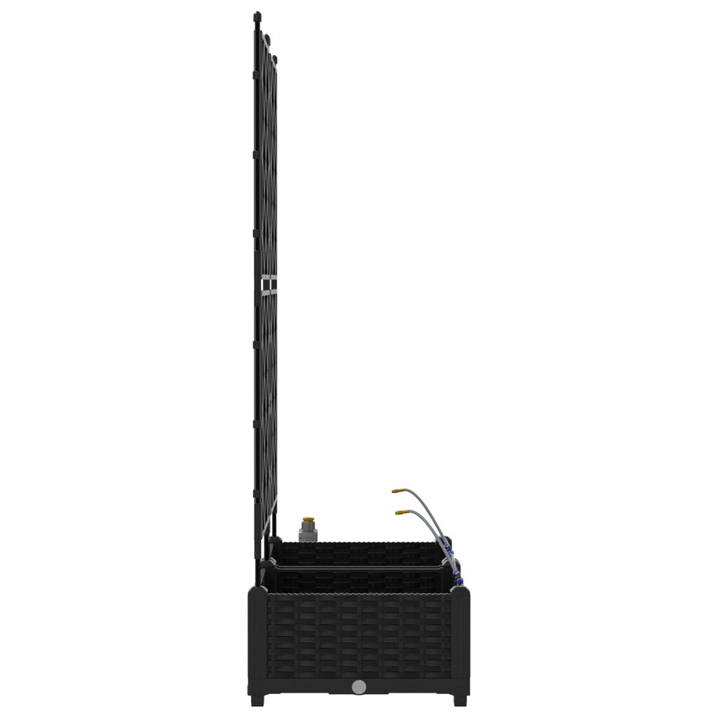 vidaXL Ζαρντινιέρες κήπου Μαύρο 80 x 40 x 126 cm Ατσάλι