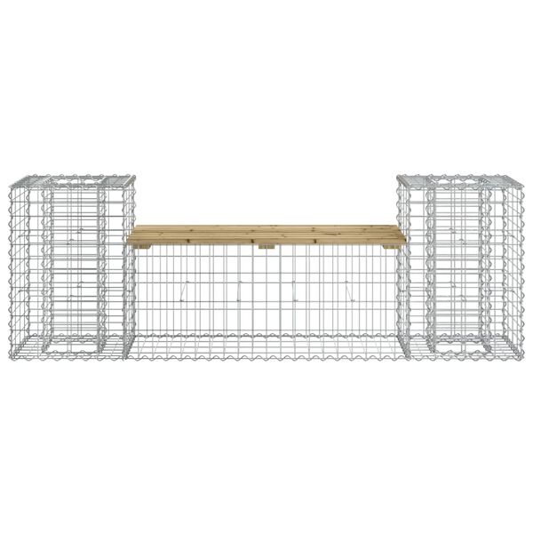 vidaXL Παγκάκι Κήπου Συρματοκιβώτιο 183x41x60,5 εκ. Εμποτ. Ξύλο Πεύκου