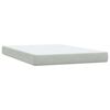 vidaXL Κρεβάτι Boxspring με Στρώμα Ανοιχτό Γκρι 160x220 εκ. Βελούδινο